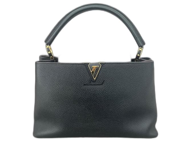 Capucines Louis Vuitton Bolsos de mano Negro Cuero  ref.1238949