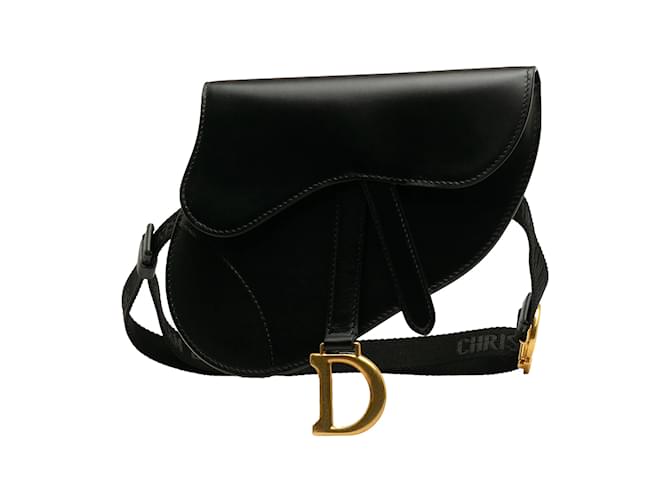 Black Dior Leather Saddle Belt Bag  ref.1239008