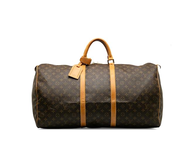 Brown Louis Vuitton Monogram Keepall 60 Travel bag Leather  ref.1239009