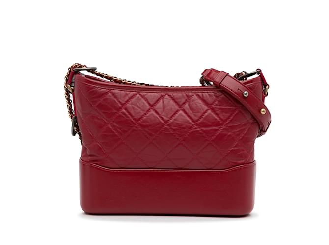 Red Chanel Medium Lambskin Gabrielle Crossbody Leather  ref.1239014