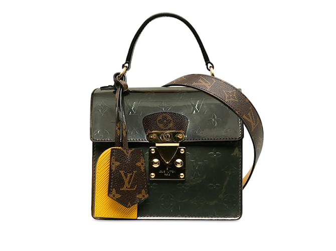 Silberne Louis Vuitton-Monogramm-Vernis-Epi-Spring-Street-Umhängetasche Leder  ref.1239023