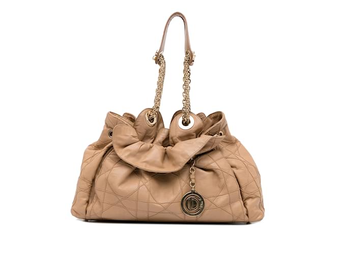 Tan Dior Cannage Le Trente Shoulder Bag Camel Leather  ref.1239026