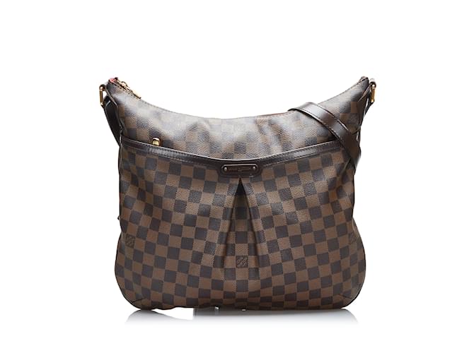 Brown Louis Vuitton Damier Ebene Bloomsbury GM Crossbody Bag Leather  ref.1239039