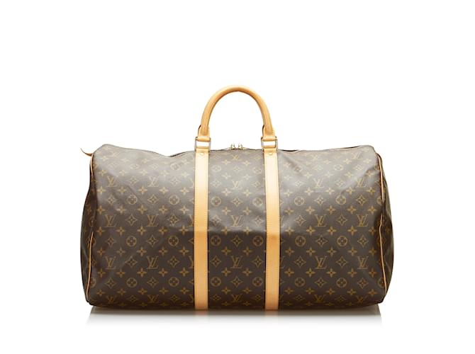 Brown Louis Vuitton Monogram Keepall 50 Travel bag Leather  ref.1239042