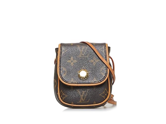 Brown Louis Vuitton Monogram Pochette Cancun Crossbody Bag Leather  ref.1239049