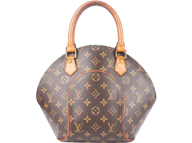 Louis Vuitton Canvas Monogram Ellipse PM Handbag Brown Leather  ref.1239065