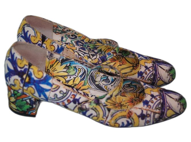 Décolleté Dolce & Gabbana Multicolore in Tessuto