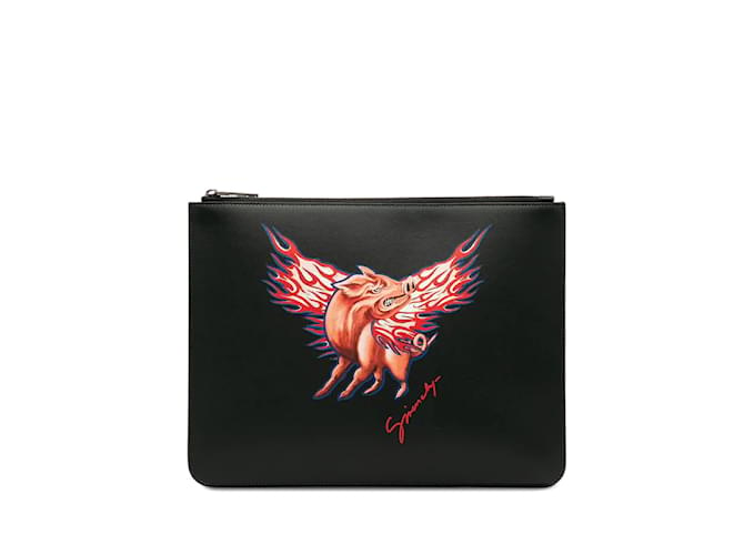 Givenchy Leather Zodiac Collection Clutch  ref.1239096