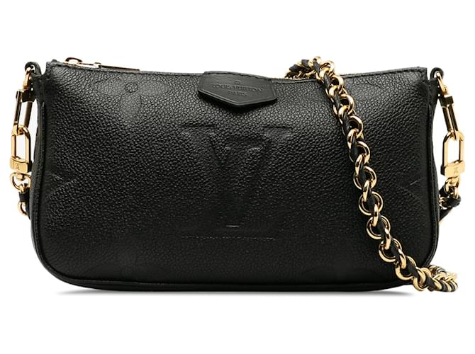 Louis Vuitton Black Monogram Giant Empreinte Multi Pochette Accessoires Leather  ref.1239134