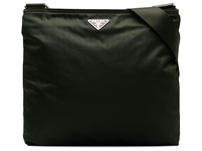 Prada Green Tessuto Crossbody Bag Dark green Nylon Cloth  ref.1239137