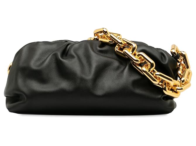 Bottega Veneta Black The Chain Pouch Leather Pony-style calfskin  ref.1239152