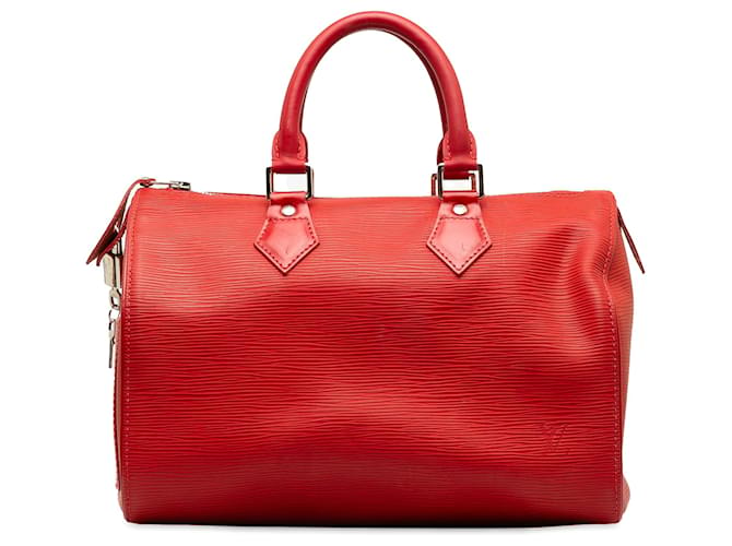 Louis Vuitton Red Epi Speedy 30 Leather  ref.1239161