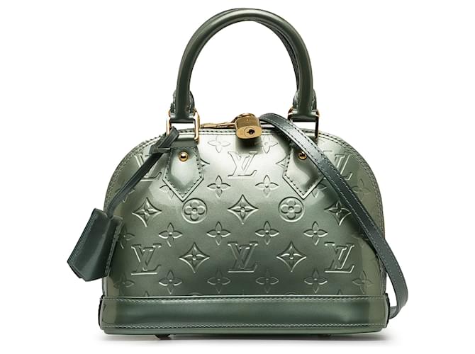 Louis Vuitton Green Monogram Vernis Alma BB Leather Patent leather  ref.1239181