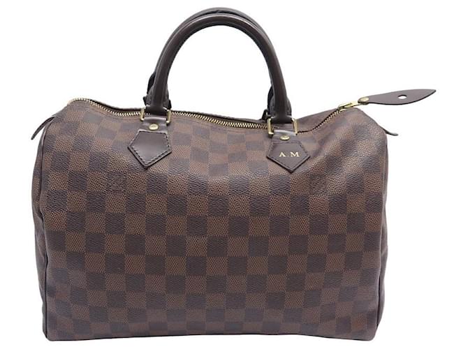 Louis Vuitton Speedy Handbag 30 N41364 IN EBENE DAMIER CANVAS HAND BAG Brown Cloth  ref.1239227