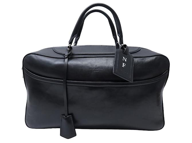 BOLSA DE VIAGEM DE FIM DE SEMANA LOUIS VUITTON NICOLAI BOLSA DE VIAGEM DE COURO PRETA Preto  ref.1239273