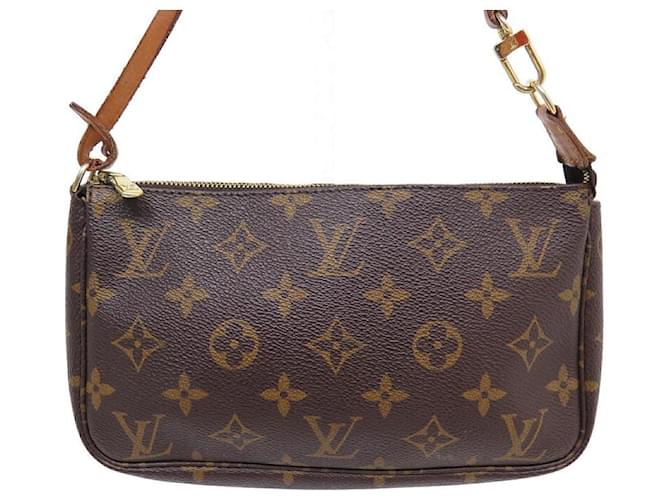 LOUIS VUITTON HANDBAG ACCESSORIES POUCH M40712 IN CANVAS MONOGRAM BAG Brown Cloth  ref.1239332