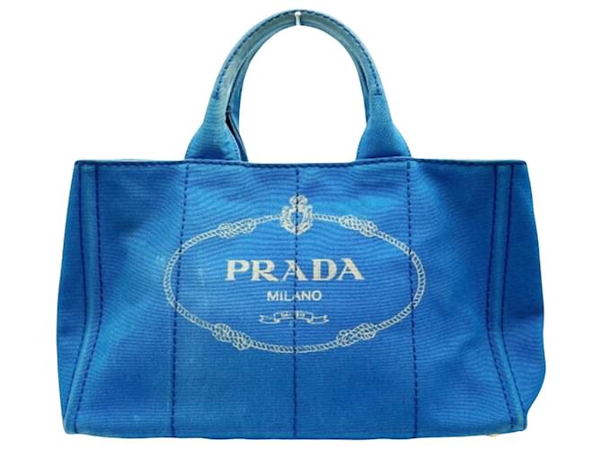 Tote Prada Canapa Blue Cloth  ref.1239439