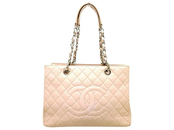 Classique Chanel shopping Cuir Rose  ref.1239453
