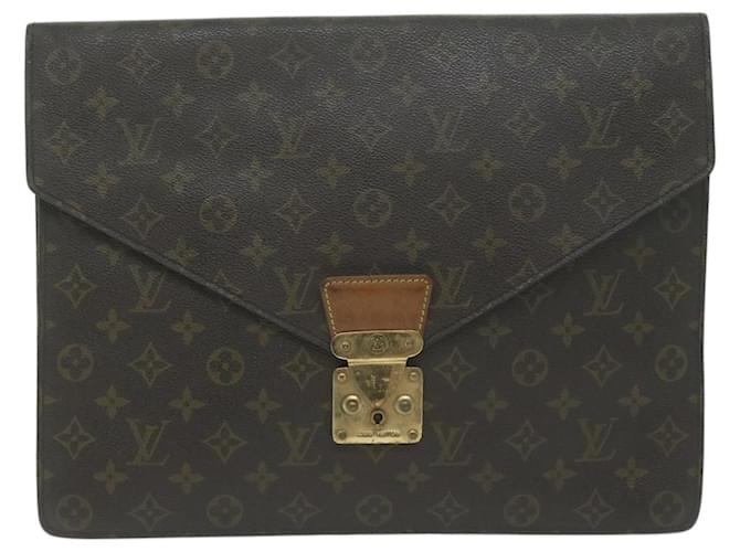 Louis Vuitton Porte document sénateur Toile Marron  ref.1239508