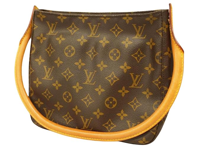Louis Vuitton Looping MM Brown Cloth  ref.1239527