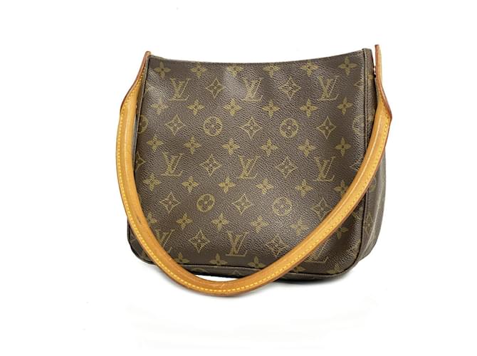 Louis Vuitton Looping MM Brown Cloth  ref.1239543