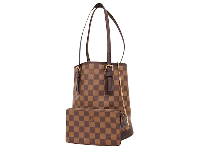 Louis Vuitton Bucket PM Brown Cloth  ref.1239575