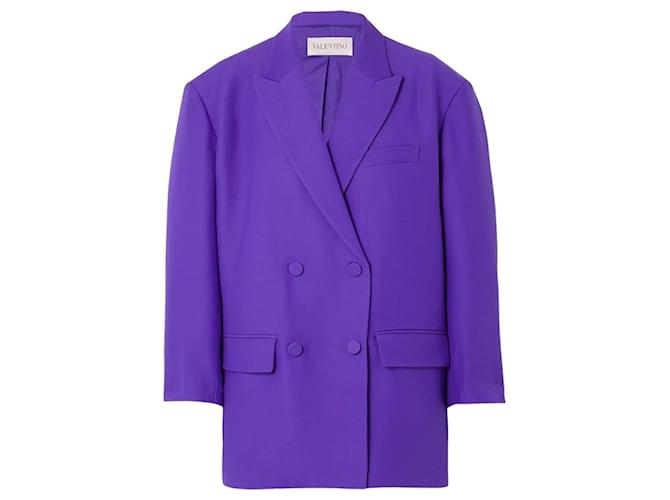 Valentino Garavani Vestes Laine Violet  ref.1239603