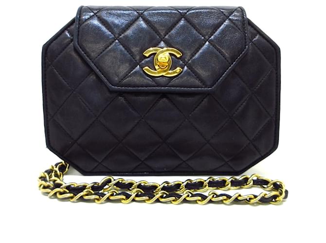 Timeless Chanel Matrasse Black Leather  ref.1239617