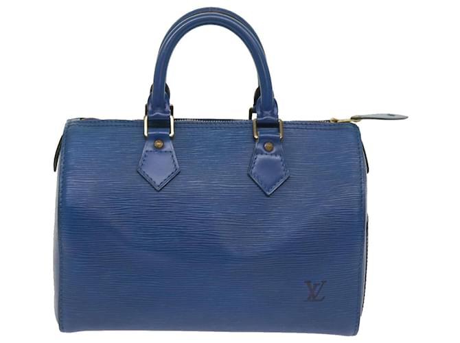 Louis Vuitton Speedy 25 Azul Cuero  ref.1239672