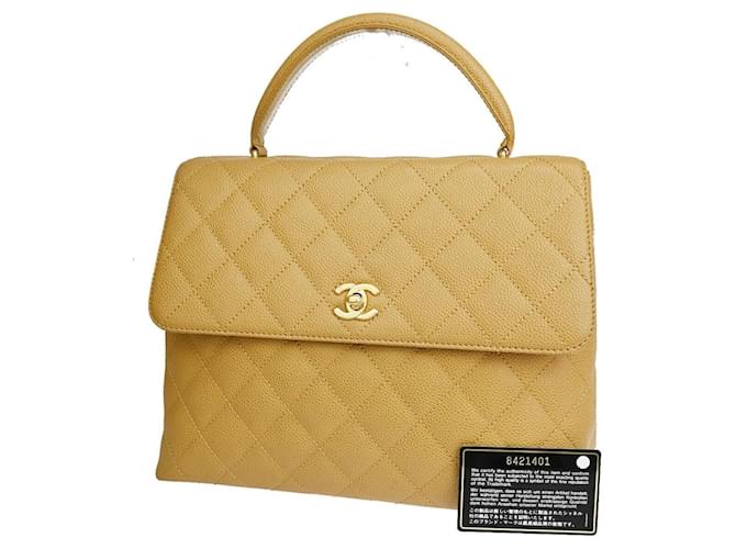 Chanel Coco Handle Beige Leather  ref.1239673