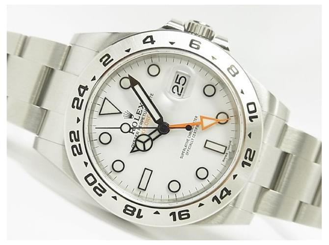 ROLEX EXPLORERII white Dial 216570 a part protective seal unused Mens Silvery Steel  ref.1239900
