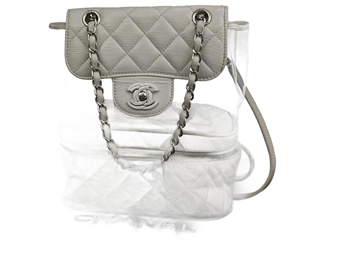 Timeless Chanel Matelassé Grey Leather  ref.1239917