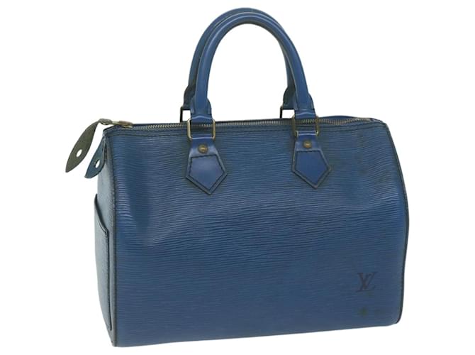 Louis Vuitton Speedy 25 Blue Leather  ref.1239923