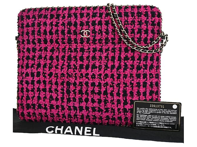 Classique Chanel Tweed Rose  ref.1239944