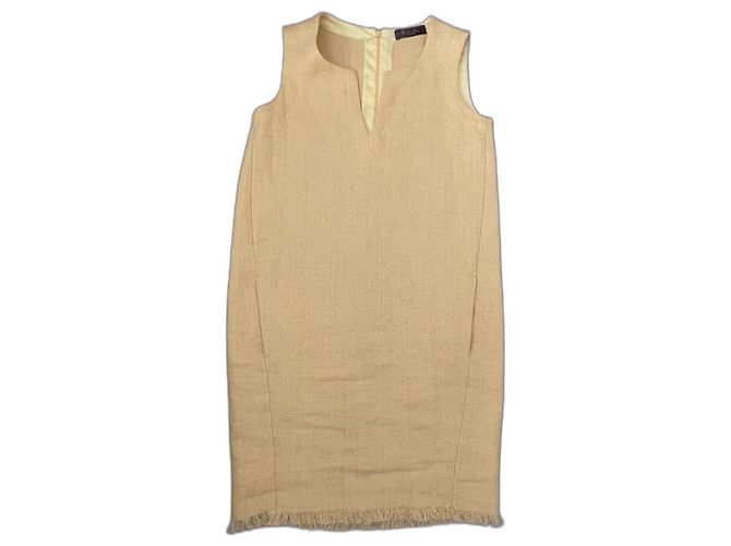 Vestido Loro Piana de lino amarillo