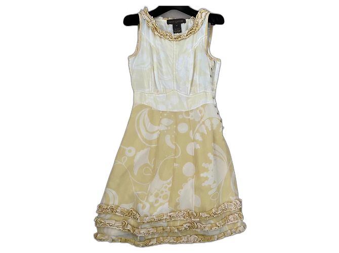 Vestido Louis Vuitton de seda amarillo