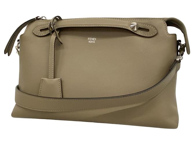 Fendi By The Way Grey Leather  ref.1240161