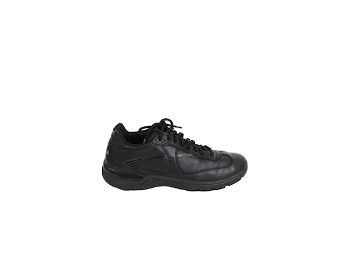Prada Leather sneakers Black  ref.1240197