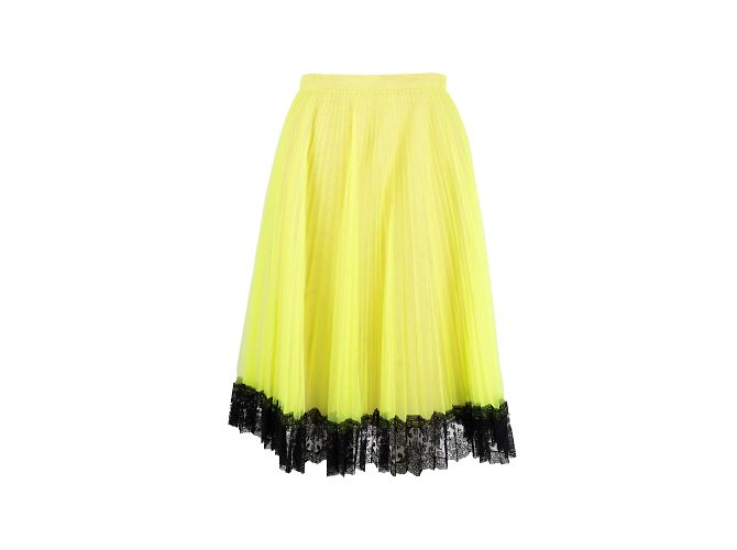 Christopher Kane Plissierter Tüllrock Grün