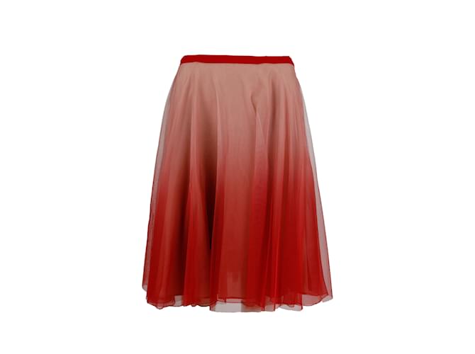 Red Valentino Ombre Tulle A-line Skirt Pink  ref.1240217