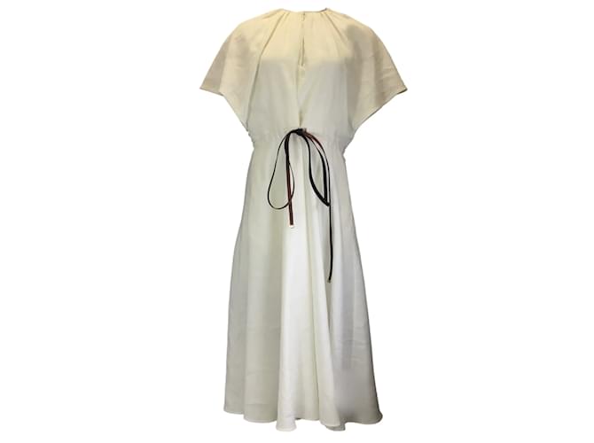 Robe mi-longue en lin Romy blanc cassé Altuzarra  ref.1240244