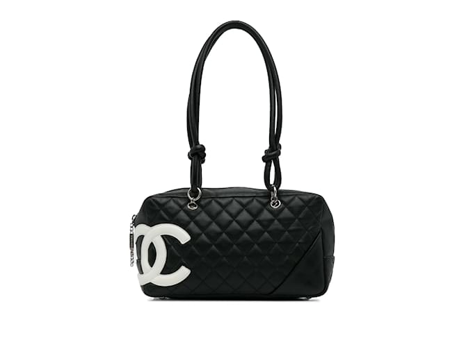 Black Chanel Cambon Ligne Shoulder Bag Leather  ref.1240275