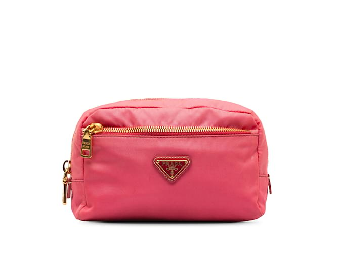 Pink Prada Tessuto Pouch Synthetic  ref.1240293