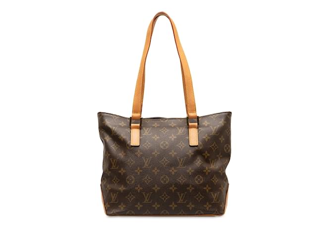 Brown Louis Vuitton Monogram Cabas Mezzo Tote Bag Leather  ref.1240309
