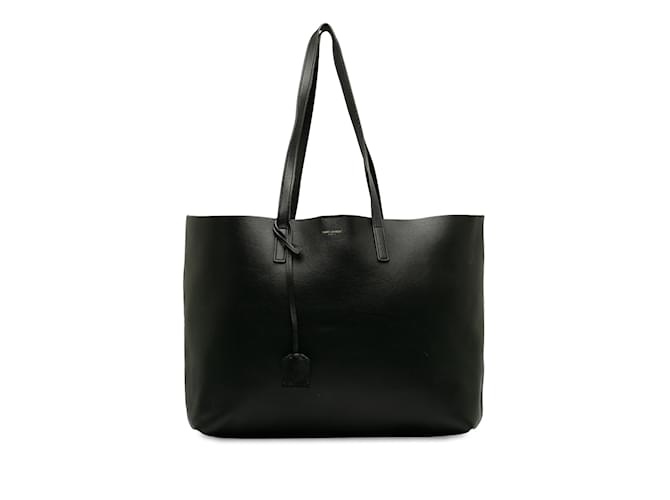 Black Saint Laurent Leather E/W Shopping Tote  ref.1240325