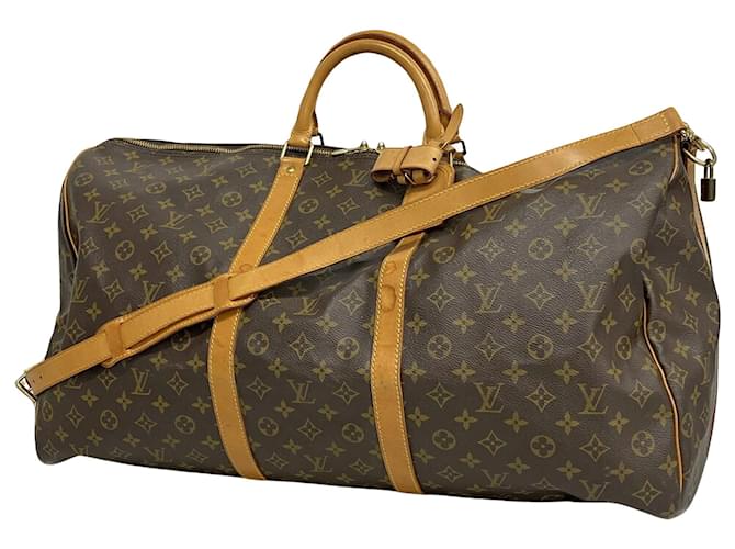 Louis Vuitton Keepall Bandouliere 60 Brown Cloth  ref.1240354