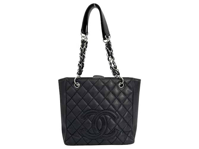 Timeless Chanel shopping Black Leather  ref.1240363