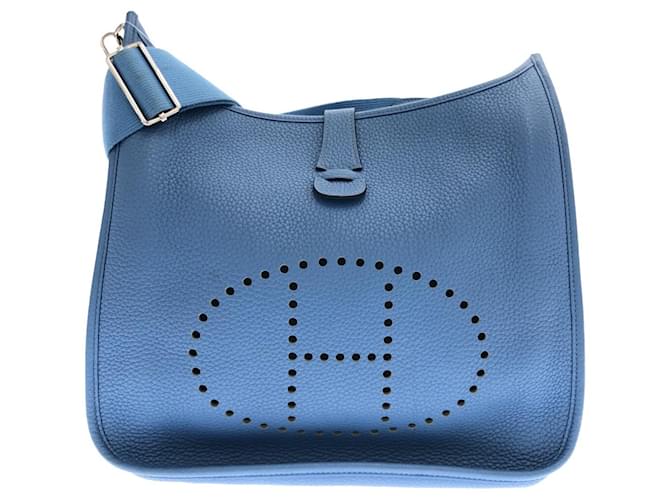 Hermès Evelyne Blue Leather  ref.1240417