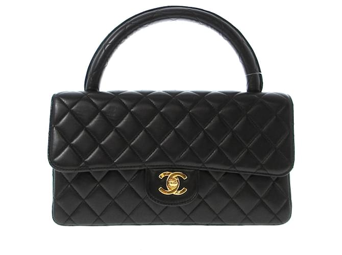 Timeless Chanel Matrasse Black Leather  ref.1240477