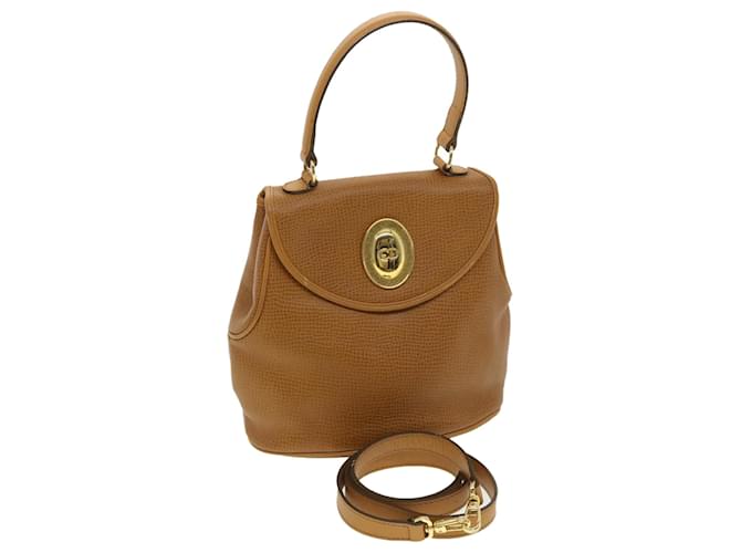 Christian Dior Hand Bag Leather 2Way Brown Auth am3766  ref.1240541